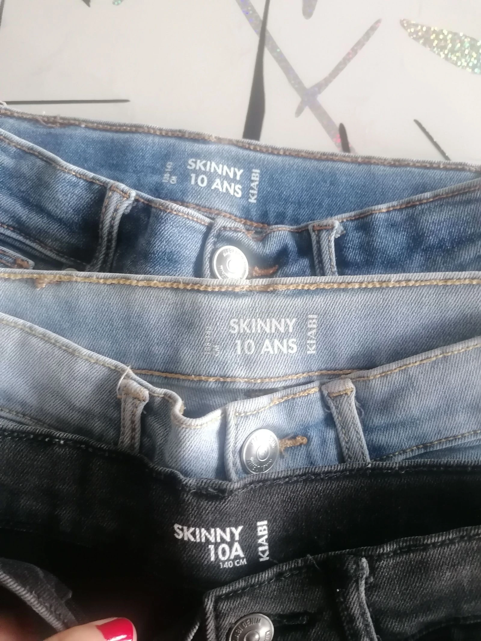 Set van 3 skinnyjeans maat 10 jaar oud 👖 – photo 6